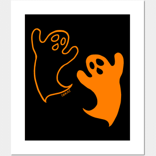 Ghostly Contrast (Orange Version) Posters and Art